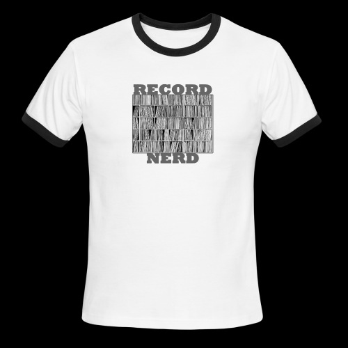 Record Nerd (wht) - Men's Ringer T-Shirt