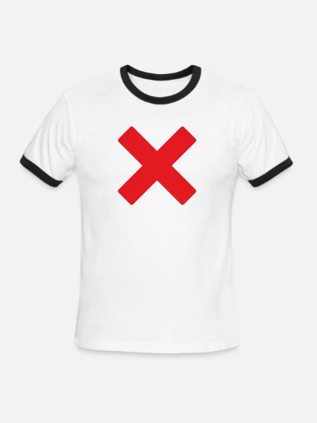 X - Men's Ringer T-Shirt - white/black