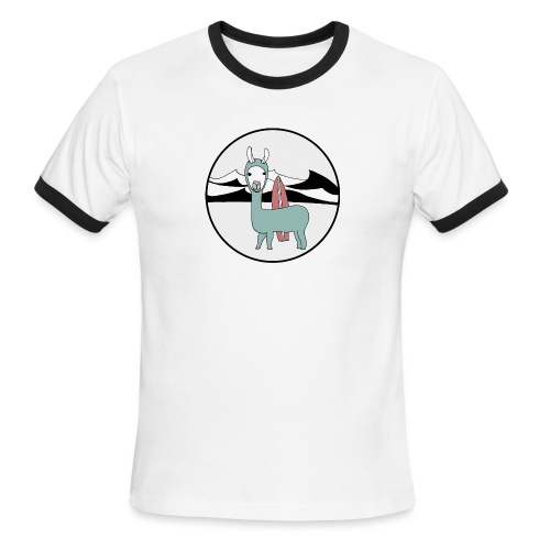 Surfin' llama. - Men's Ringer T-Shirt