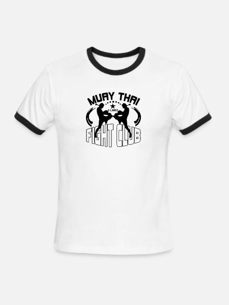 Muay Thai - Men's Ringer T-Shirt - white/black