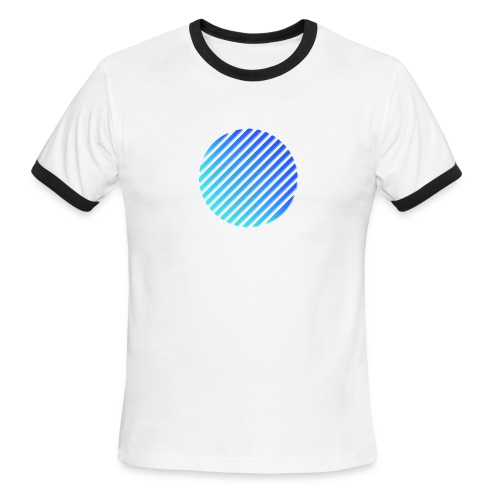14 Plus Music - Blue Logo - Men's Ringer T-Shirt
