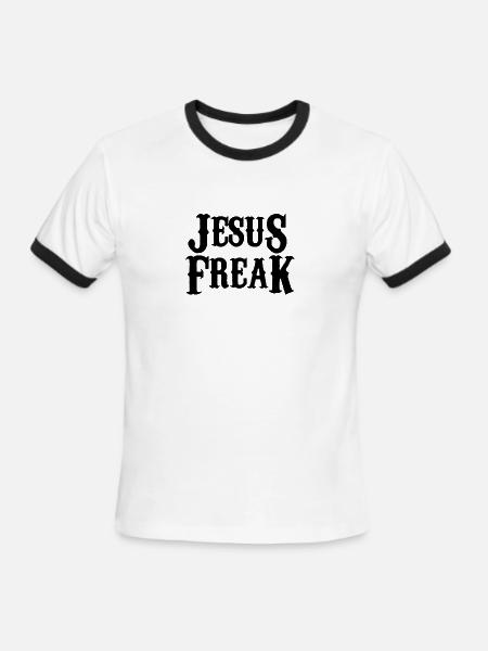 Jesus freak - Men's Ringer T-Shirt - white/black