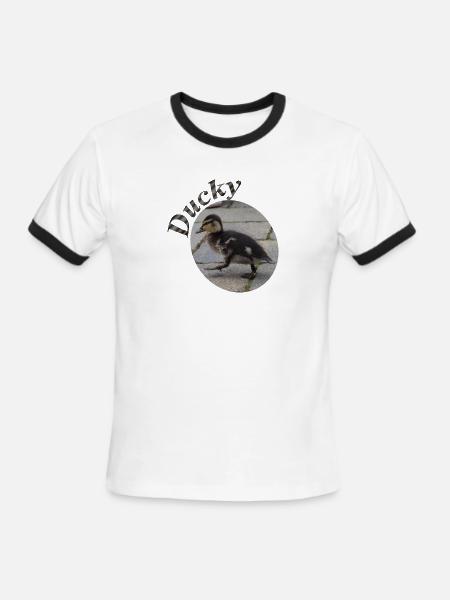 Ducky - Men's Ringer T-Shirt - white/black
