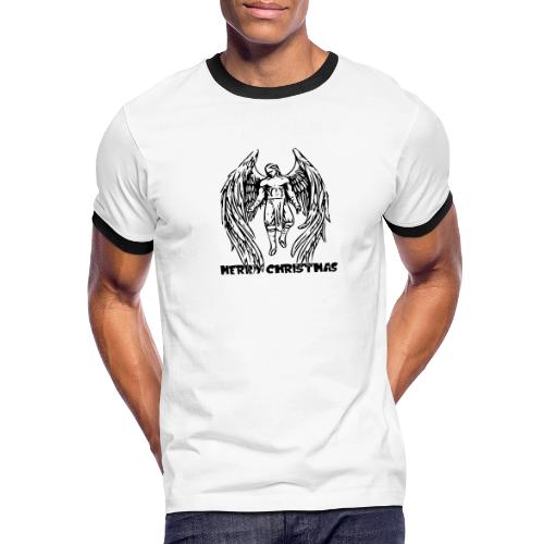 Custom Christmas ANGEL - Men's Ringer T-Shirt