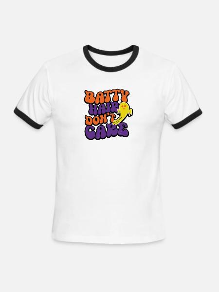 Batty Hair Don't Care - Men's Ringer T-Shirt - white/black