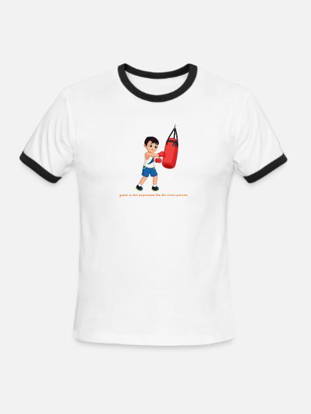 Sport - Men's Ringer T-Shirt - white/black