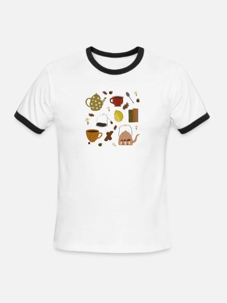 Tea lovers - Men's Ringer T-Shirt - white/black