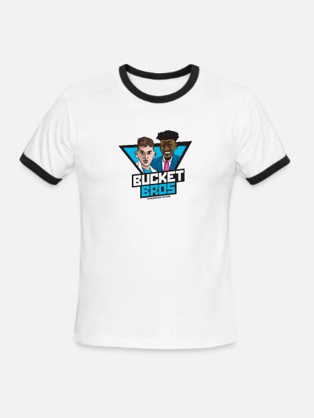 Bucket Bros! - Men's Ringer T-Shirt - white/black