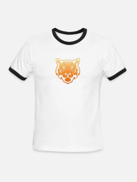 40 tiger - Men's Ringer T-Shirt - white/black
