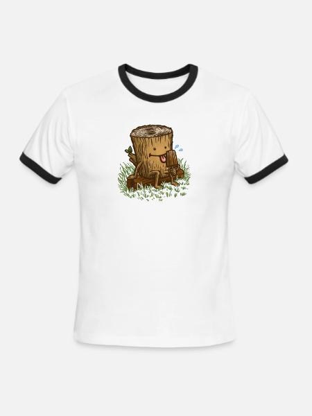 The Popsicle Log - Men's Ringer T-Shirt - white/black