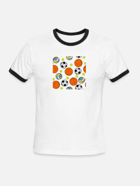 All sports Fan - Men's Ringer T-Shirt - white/black