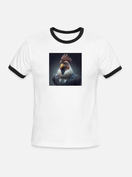 chicken suit - Men's Ringer T-Shirt - white/black