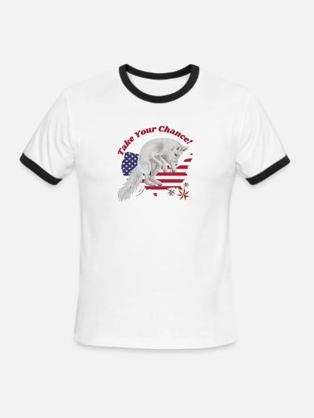 Little Fox - Men's Ringer T-Shirt - white/black