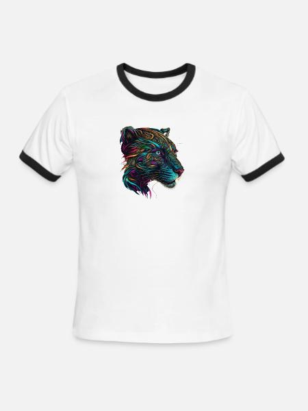 panther - Men's Ringer T-Shirt - white/black