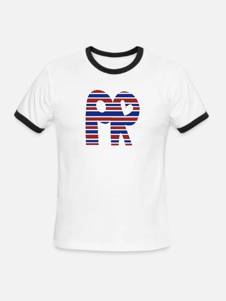 Puerto Rico is PR - Men's Ringer T-Shirt - white/black