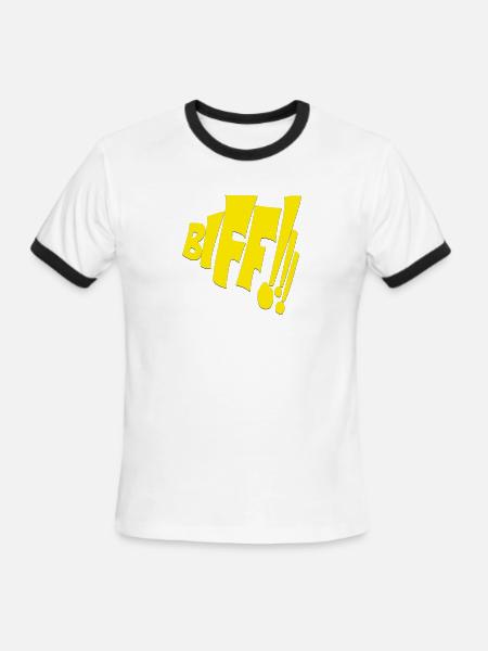 1 - Men's Ringer T-Shirt - white/black