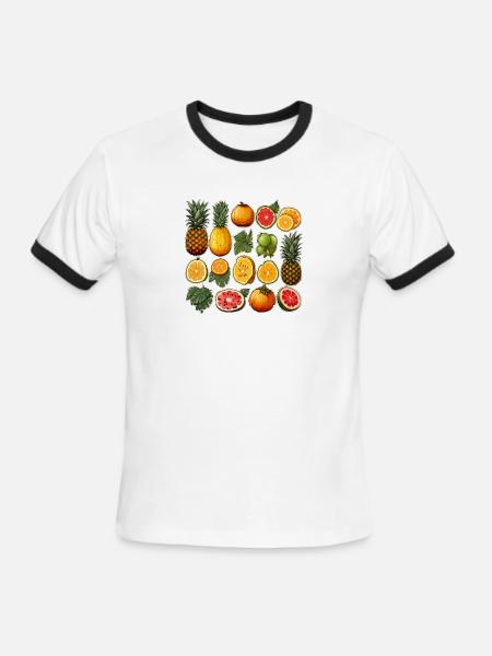 Fruits collection - Men's Ringer T-Shirt - white/black