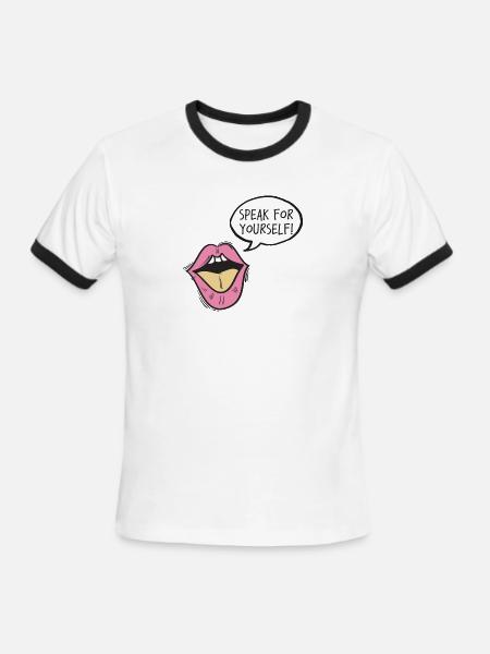 Speak For Yourself - Men's Ringer T-Shirt - white/black