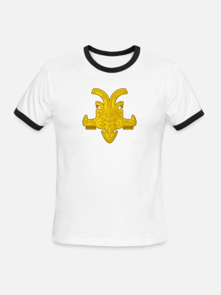Colombian Ancient Golden Art - Men's Ringer T-Shirt - white/black