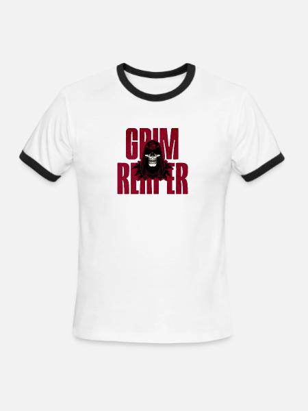 Grim Reaper - Men's Ringer T-Shirt - white/black