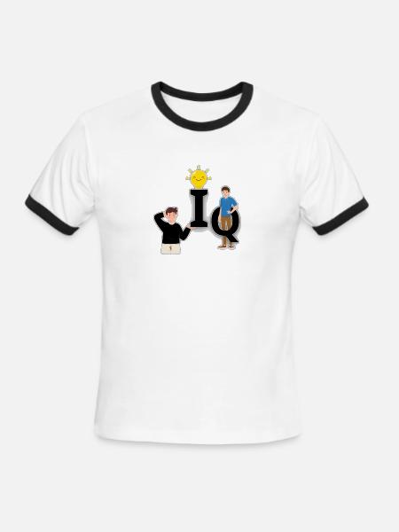 IQ - Men's Ringer T-Shirt - white/black