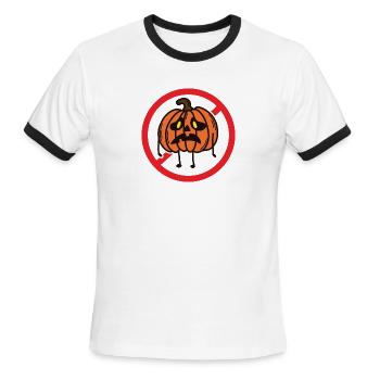 no halloween pumpkins - Men's Ringer T-Shirt - white/black - Front - Jackson (183cm)