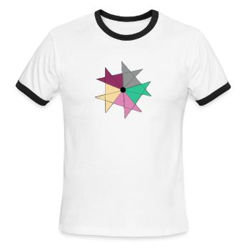 art i - Men's Ringer T-Shirt - white/black - Front - Jackson (183cm)