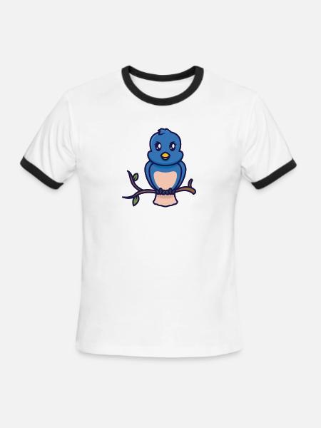 Berry In The Tree - Men's Ringer T-Shirt - white/black