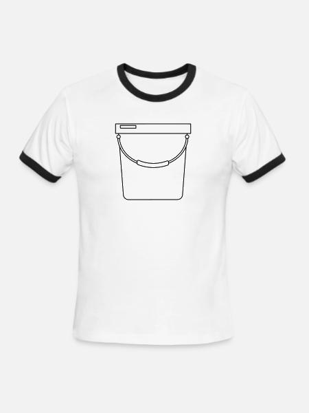 Bucket - Men's Ringer T-Shirt - white/black