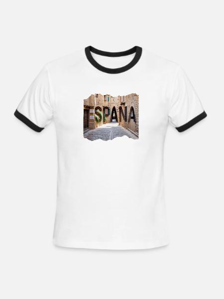 ESPAÑA 24 4 - Men's Ringer T-Shirt - white/black