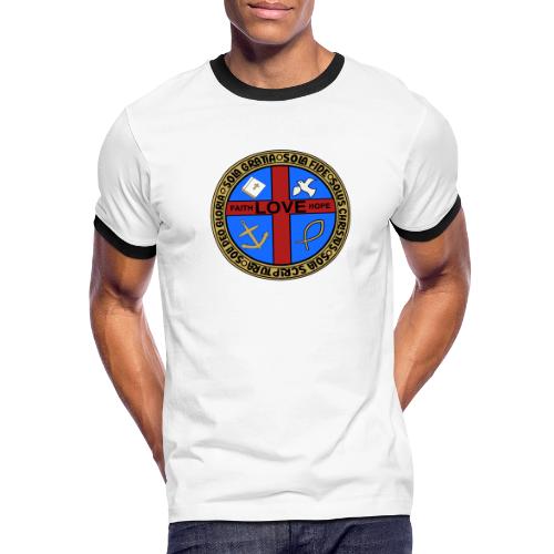 Five Solas Faith Hope Love Shirt–Christian Symbols - Men's Ringer T-Shirt