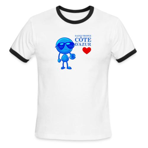 Smoon City_Saint Tropez Côte d'Azur - Men's Ringer T-Shirt