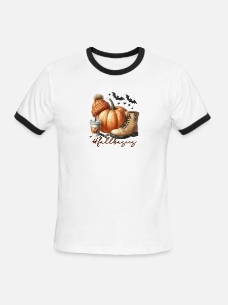 Fall Basics - Men's Ringer T-Shirt - white/black