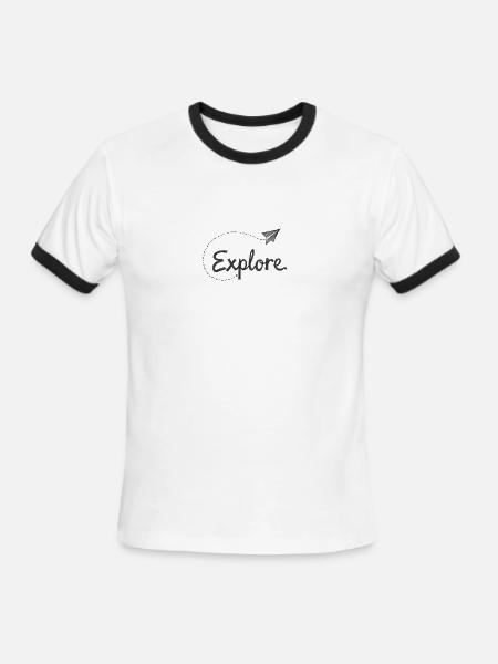 Explore Motivation - Men's Ringer T-Shirt - white/black