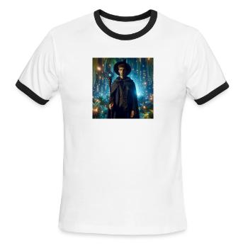 Young Warlock - Men's Ringer T-Shirt - white/black - Front - Jackson (183cm)