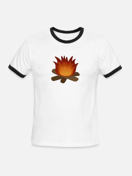Campfire - Men's Ringer T-Shirt - white/black