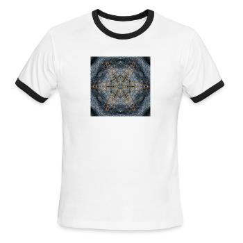 Blue jeans fashion that make your items exclusive - Men's Ringer T-Shirt - white/black - Front - Jackson (183cm)