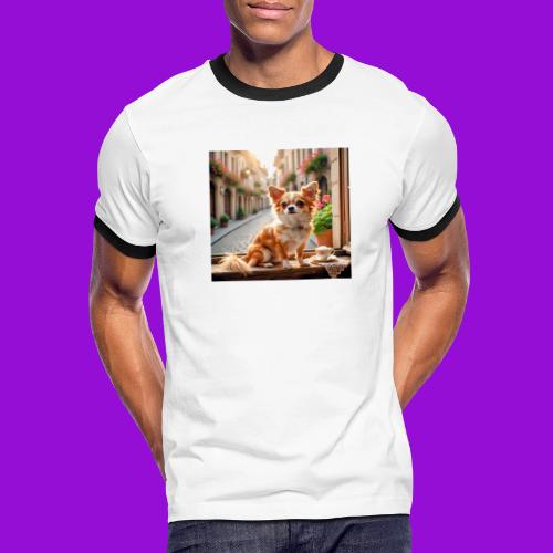 Morning coffee Chihuahua - Men's Ringer T-Shirt