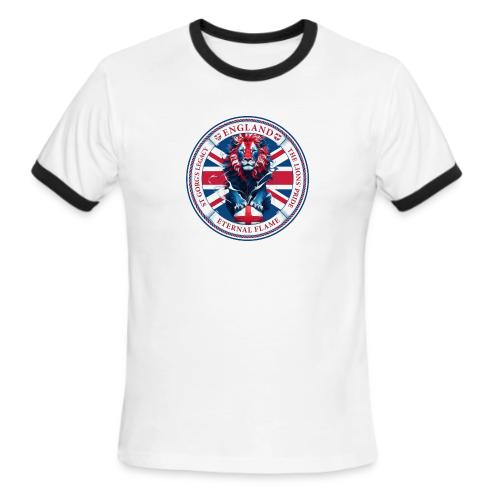 England Lion Emblem T Shirt, Flag Pride Gift - Men's Ringer T-Shirt