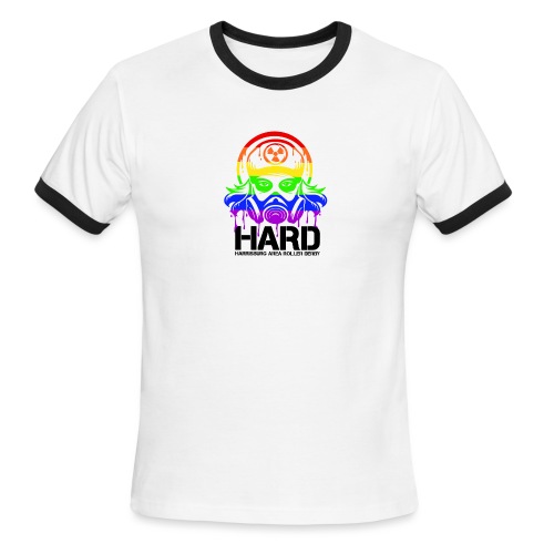 Rainbow Gasmask - Men's Ringer T-Shirt