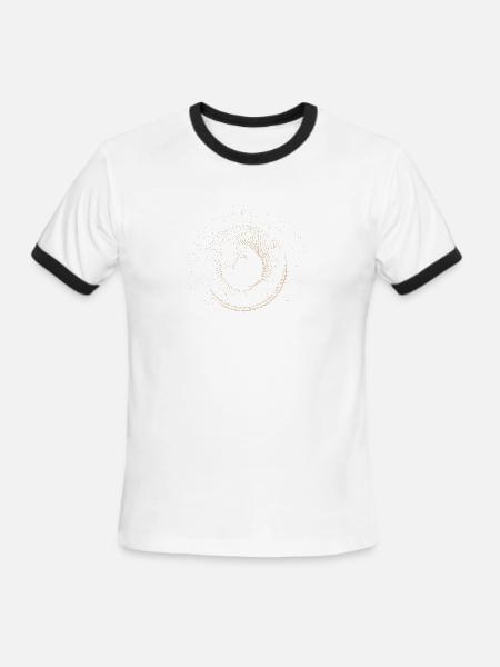 Abstract Dot Design - Men's Ringer T-Shirt - white/black