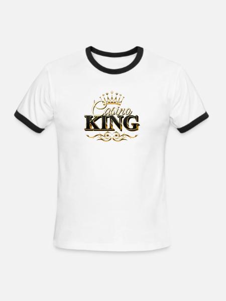 Casino King - Men's Ringer T-Shirt - white/black