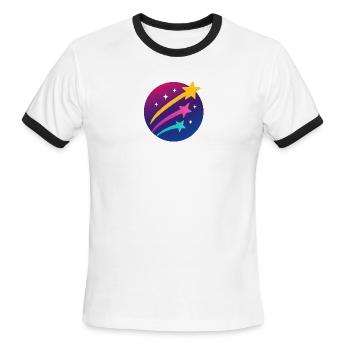 Brilliant star - Men's Ringer T-Shirt - white/black - Front - Jackson (183cm)