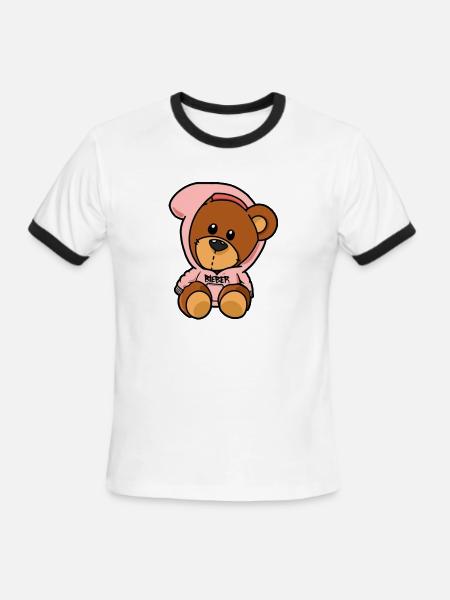 Drew Smile House - Men's Ringer T-Shirt - white/black