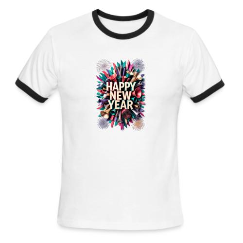 New Year's Party Horn T-Shirt - Men's Ringer T-Shirt
