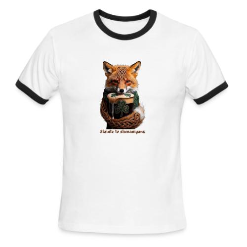 Sly Emerald Fox Toast T-Shirt - Men's Ringer T-Shirt