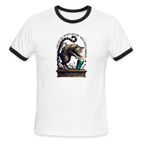 Lucky Last Call Cat Graphic Tee - Men's Ringer T-Shirt