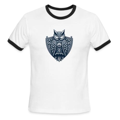 Night Watch Owl T Shirt, Sarcastic Dad Gift - Men's Ringer T-Shirt