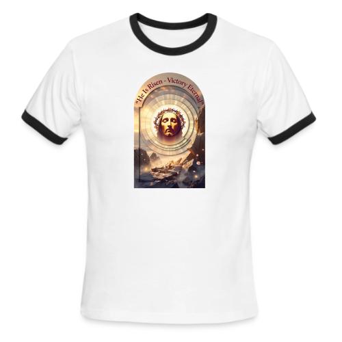 Easter He Is Risen Sacred Face T Shirt, wife Gift - Men's Ringer T-Shirt