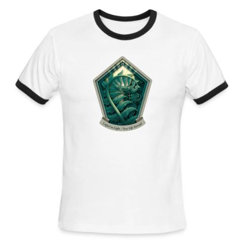 Easter Unfurl in Light Fern T Shirt, Spring Gift - Men's Ringer T-Shirt